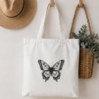 Adorvue Butterfly DIY Tote Bag Painting Kit for Kids & Adults Premium Canvas Cotton Reusable Tote Bag for Kids & Adults DIY Art & Craft Projects, Eco-Friendly Everyday Handbag Pack of 2