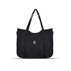 Women’s Tote Bag with Zipper & Adjustable Shoulder Strap – Lightweight Large Handbag for Work, Travel & Daily Use (BLACK)