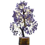 BHAGYA G Amethyst Crystal Tree - 200 Beads, Precious Gemstone Tree for Healing & Harmony, Handmade Gift for Home Décor, Meditation & Positive Energy