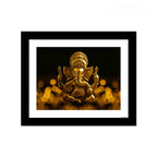 VIBECRAFTS Lord Ganesha Premium Wall Frame Painting Digital Reprint Posters with Synthetic Wooden Frame Home, Office Decorative Gift Item(11 inch x 9 inch)(PFVC1Pcs3H_501)