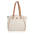 HELLY Women’s Tote Bag | Premium Vegan Leather Handbag | Lightweight Shoulder Bag for Office & Daily Use | Water-Resistant Lining (Cream)
