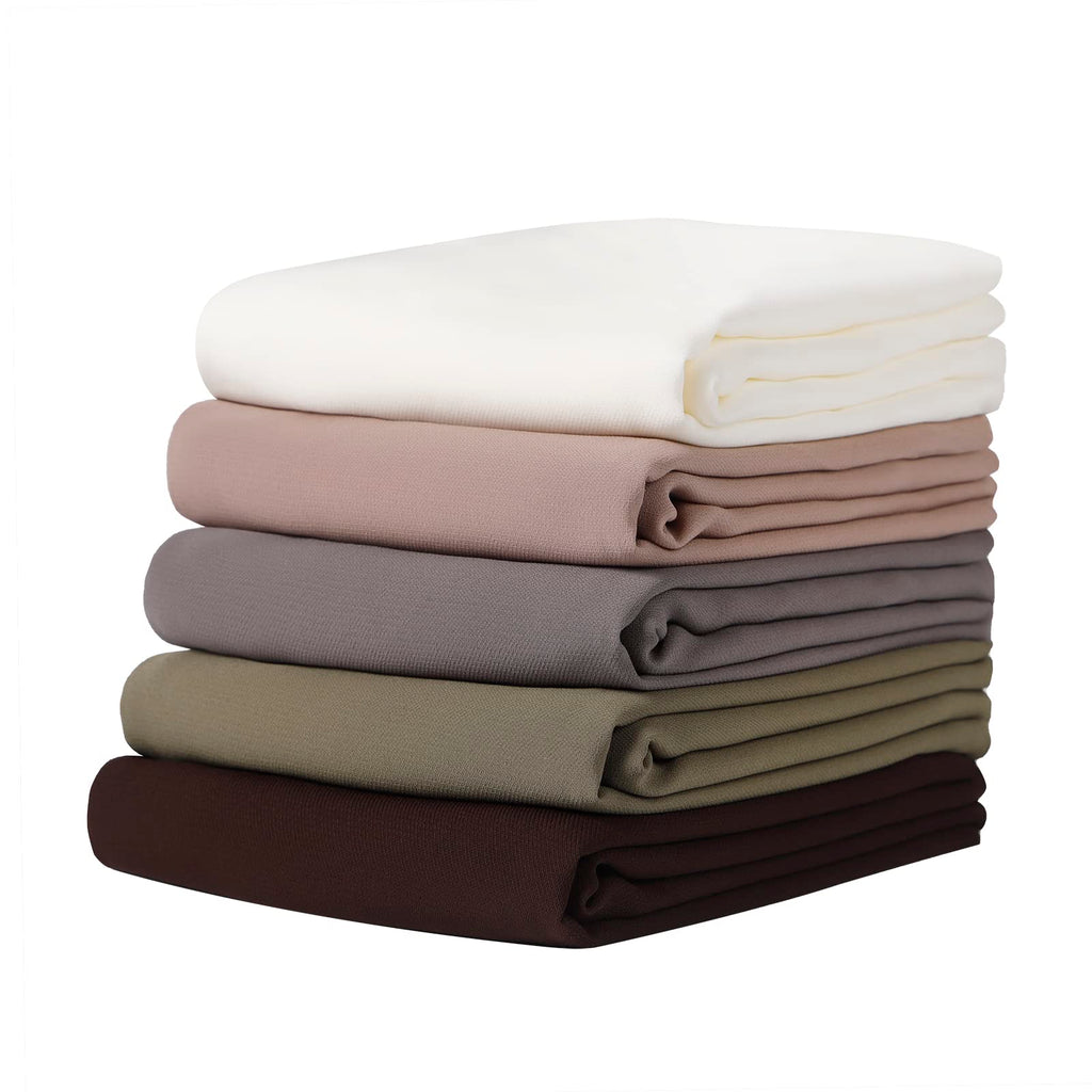 Febfim 4 Pcs Muslim Women Soft Premium Solid Chiffon Hijab Scarves Shawl Long Scarf Wrap Scarves With Gift Box (Mix Color D, Female, Pink)