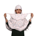 HYLOL Pure Cotton White Innovative Stylish Star Printed Pattern Fancy Scarf With Sun Protection Cover Face Cotton Mask For Women's And Girls (Star) For Female