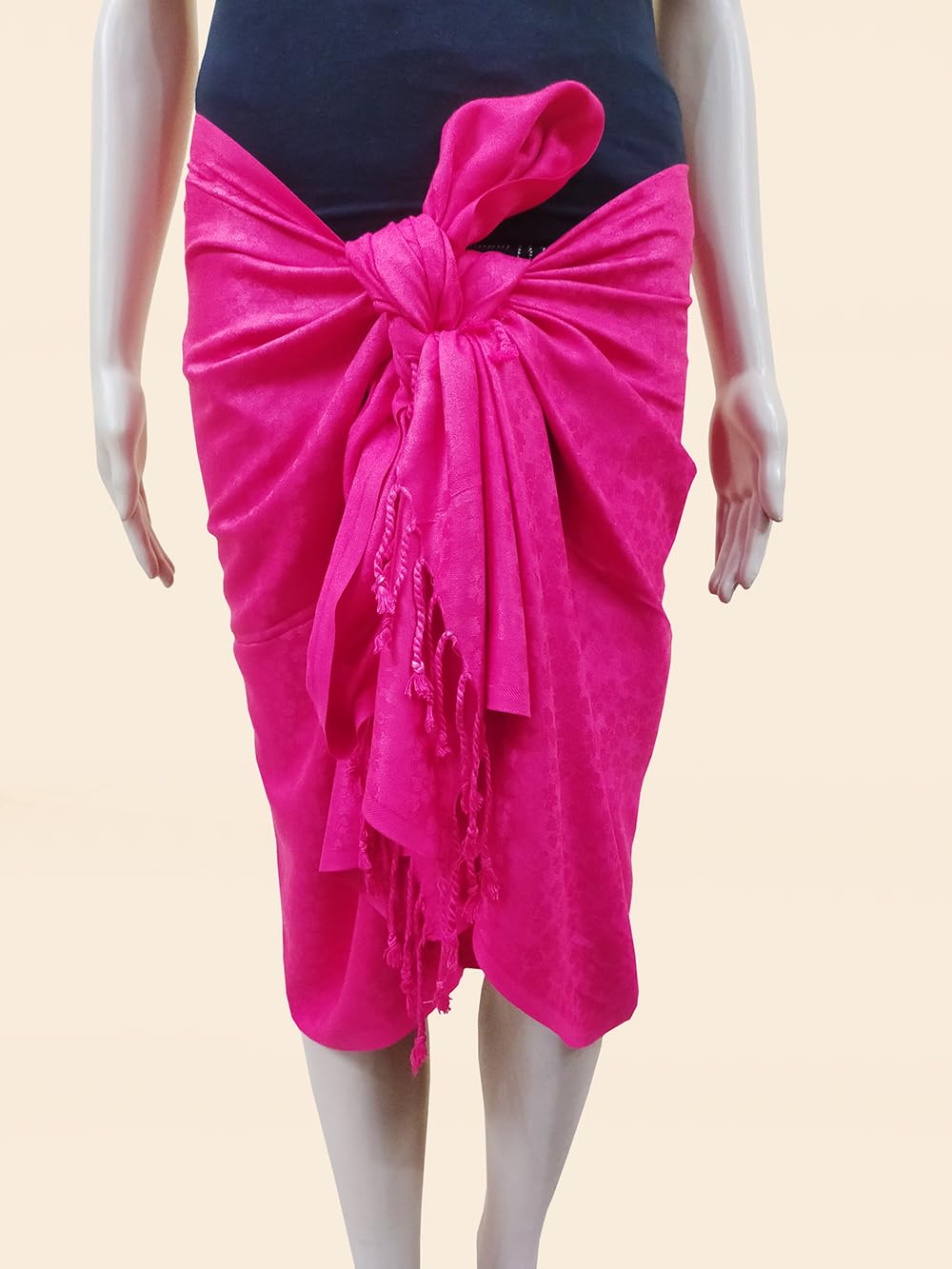 Rastogi Handicraft Large Pashmina Shawls & Wraps for Women Extra Soft Cashmere Feel Throw Womens Size 83 X 30 Inches, Pink Shawl, 83 X 30