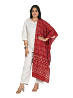 STYLE SHOES Women's Cotton Stole Tye&Dye Dupatta(ST-54LEAF)