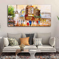 VIBECRAFTS Canvas Paintings for Living Room Drawing Room Street View of Paris Premium Wall Painting Fitted with Wooden Frame for Home|Office|Gift(PTVCH_2283)