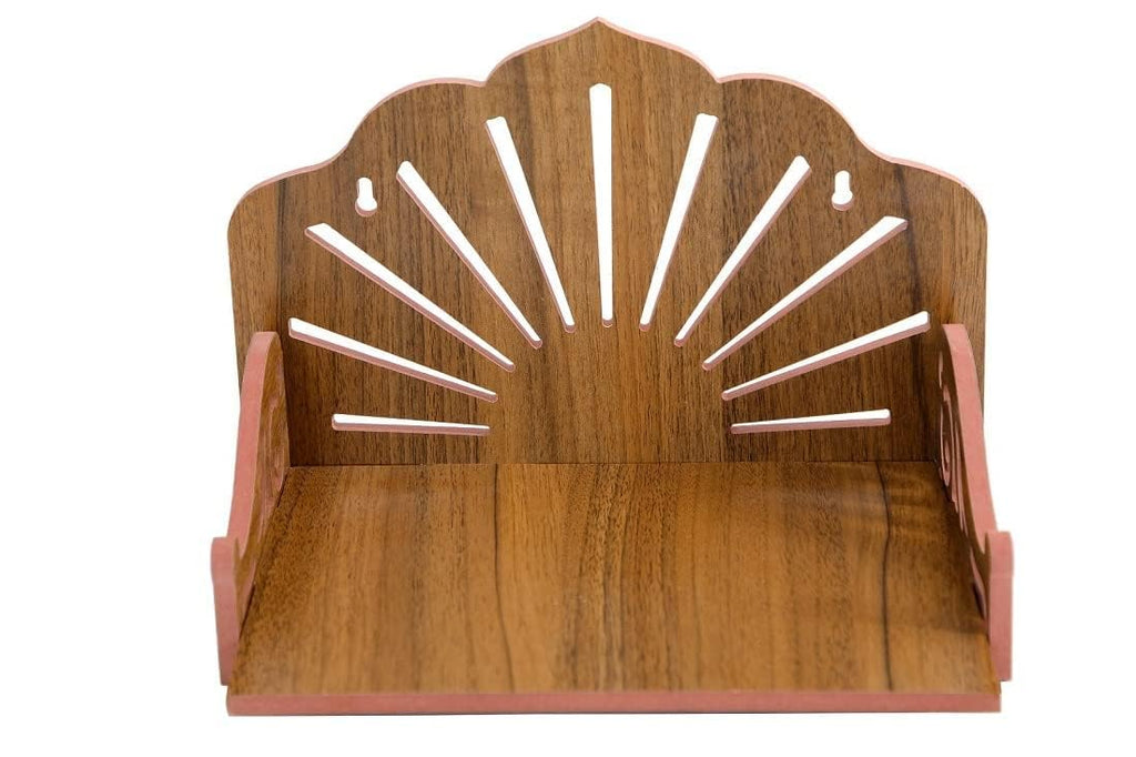 SAPRA Wooden Wall Hanging Temple for Home | Small Mandir for Pooja Room | Compact Pooja Stand for Wall | Decorative Home Mandir for Daily Worship–Space Saving Wooden Temple Design (Do-It-Yourself)