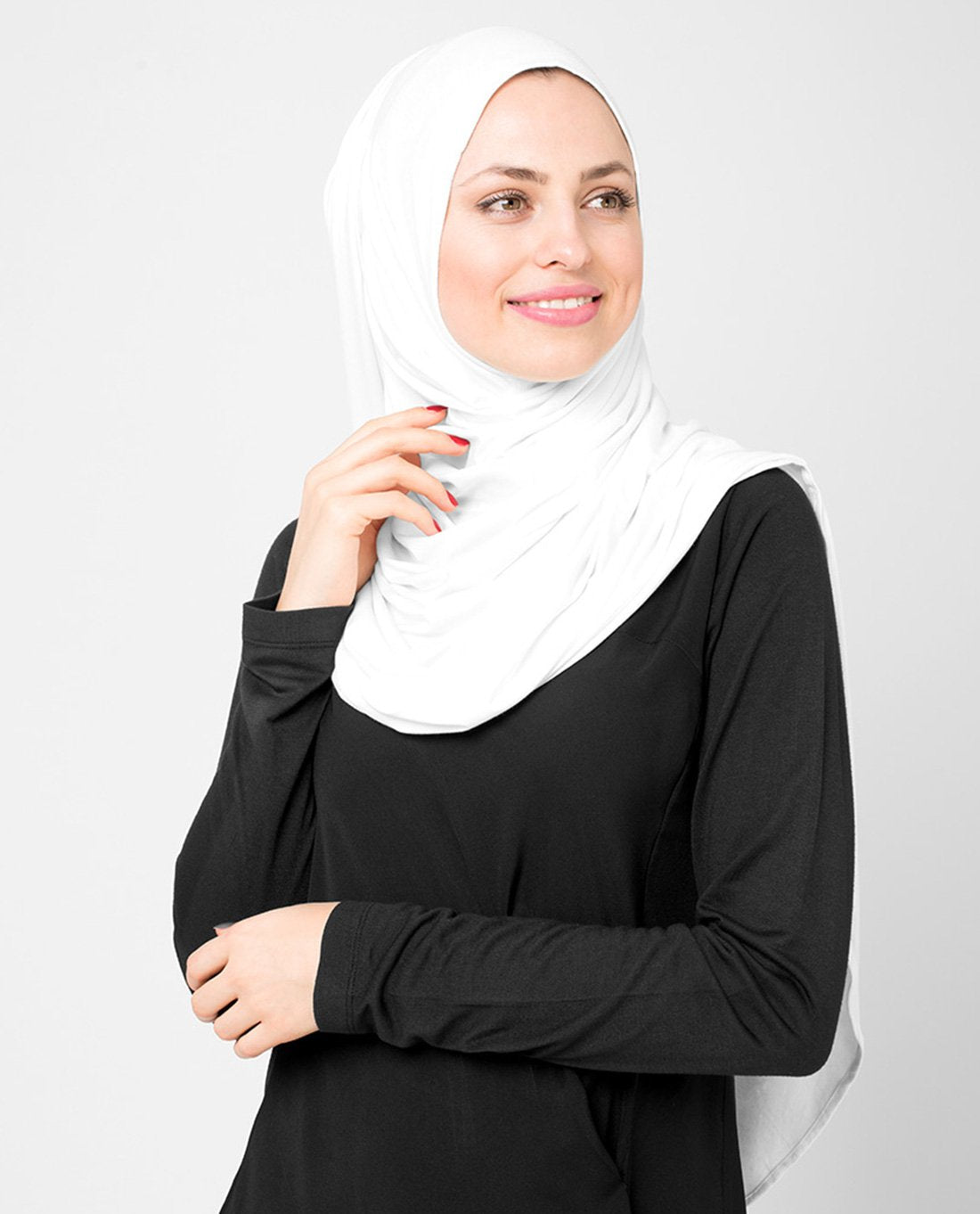 Silk Route InEssence Bright White Viscose Jersey Scarf Women Girls Wrap Large Size Hijab