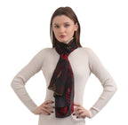 EH 100% Pure Mulberry Silk Scarf for Women, head scarf, neck scarf, hair scarf, digital printed long (22 X 72) (MC 25)