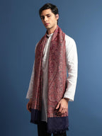 Pashmoda His and Her Gift Set of Jamavar Shawl and kaani Stole With Wooden Gift Box