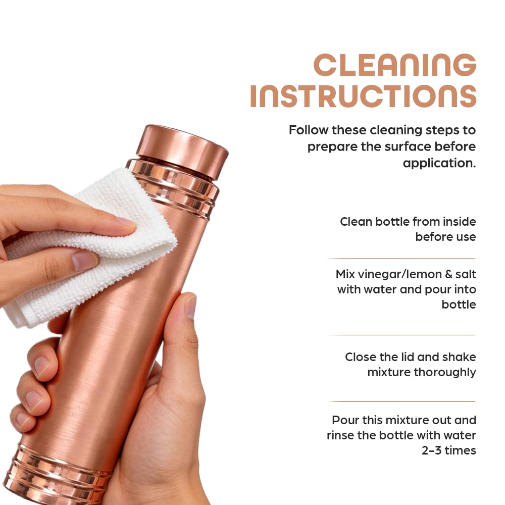 Item Name: INDDIORA Pure Copper Water Bottle 750 ml | Copper Drinking Bottle | Leak Proof | BPA Free | Reusable Bottle for Home, Office, Gym & Travel