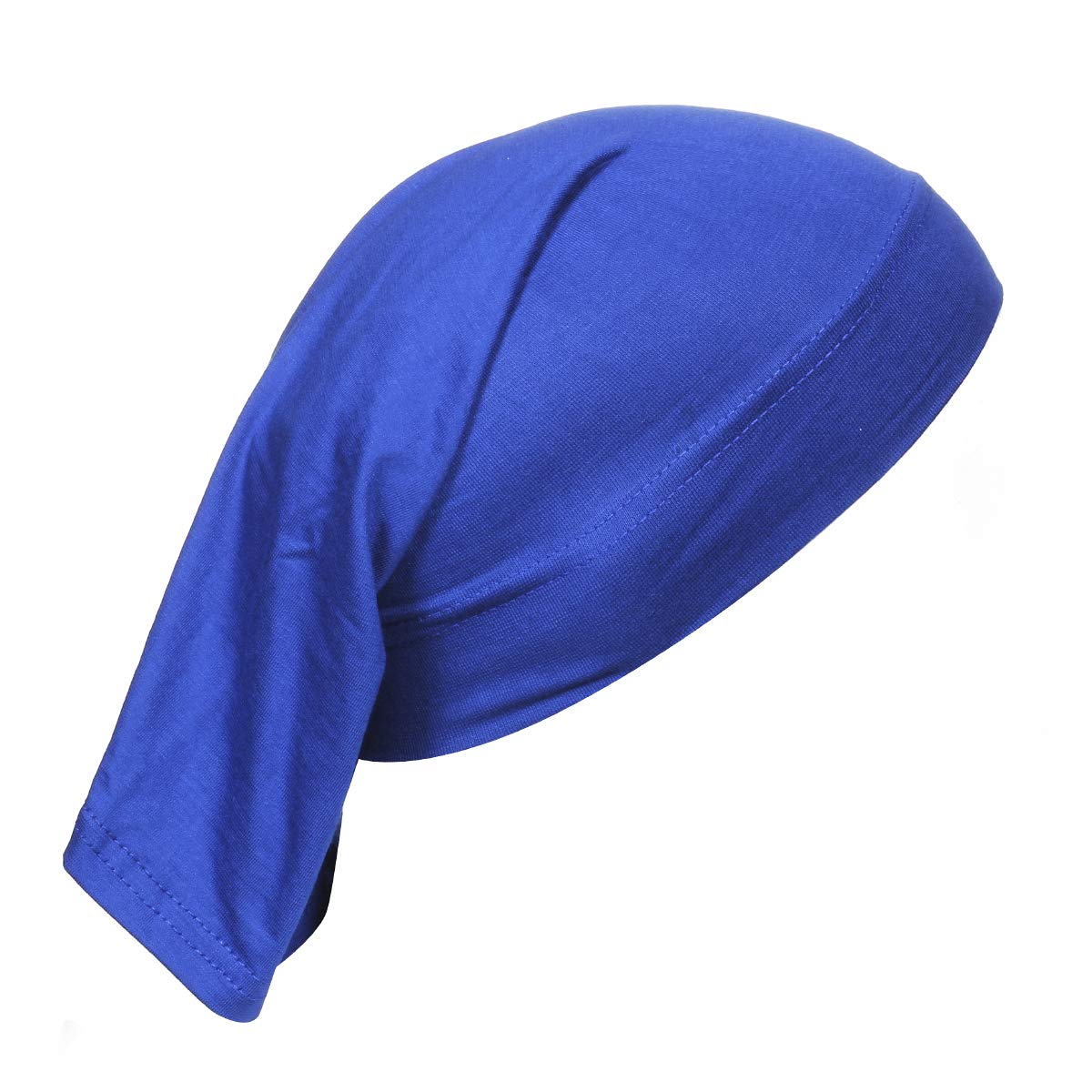 BISMAADH Women's Fabric Under Scarf/Hijab/Tube Bonnet Bone/Chemo Hat Free Size (Royal Blue)