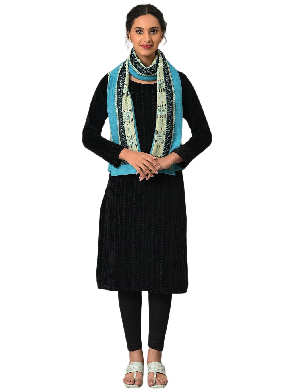 Aurelia Dark red Yarn Dyed Shawl for Women (Size: Free Size)-24NOA80052-703618