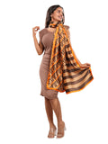 CrossKulture Printed Poly Silken feel Scarf Stole for Women | Stylish, Soft, & Lightweight | Satin Feel Neck, Hair, Head Scarf for Women (Colour_51)