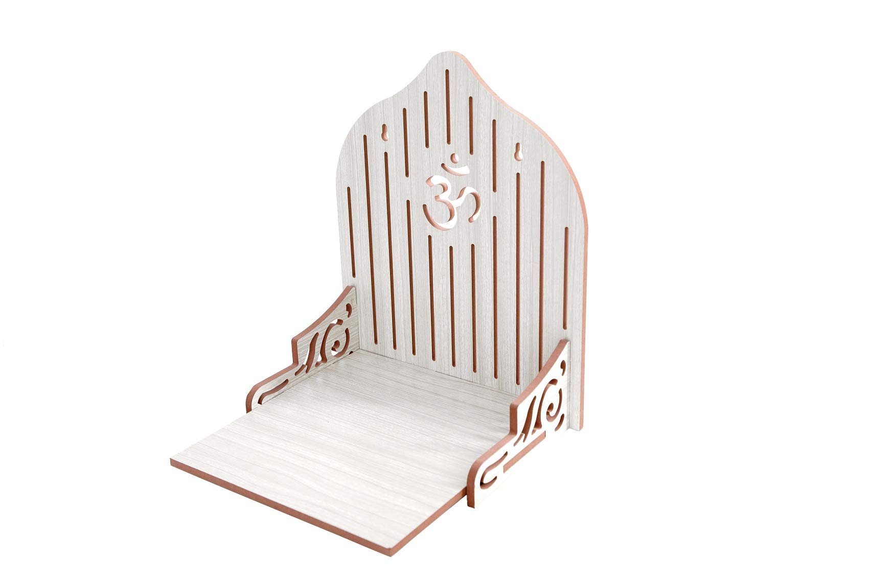 VJ SONS Wooden Temple Plywood Mandir Singhasan,Baal Gopal,Pooja Room Home Decore Office Or Home Temple (White)