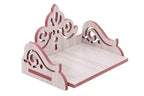 Art and Craft Wooden Beautiful Plywood Mandir Pooja Room Home Decor Office OR Home Temple Wall Hanging Product (White)