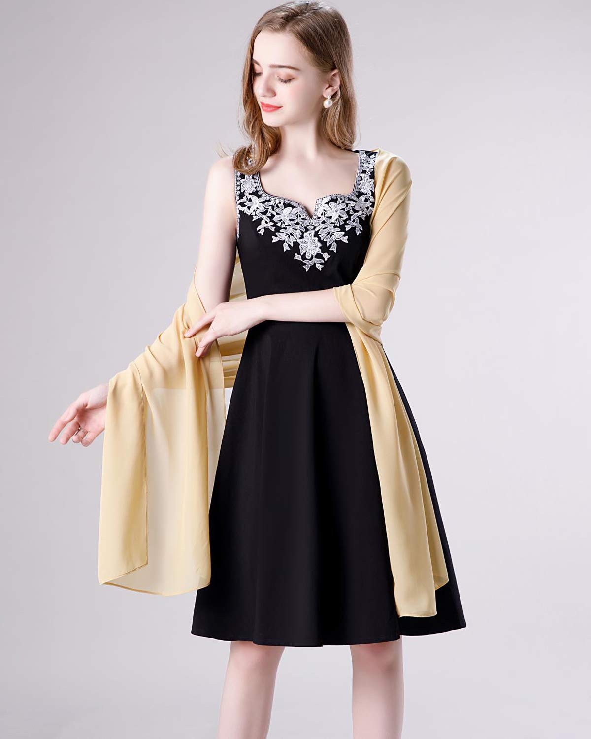 Soft Chiffon Scarve Shawls Wraps for Dresses Women Accessories