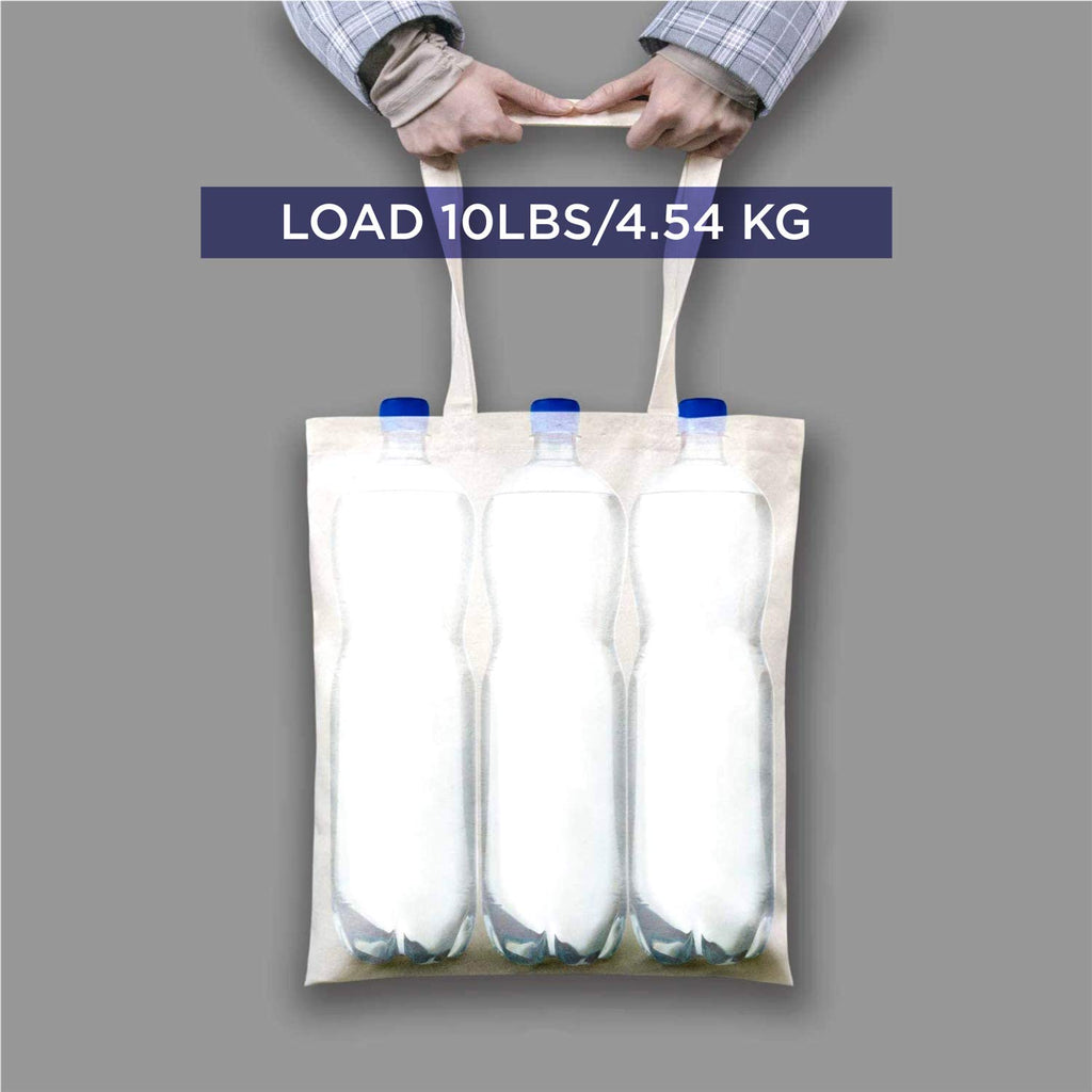 Lify Cotton Canvas Tote Bags Bulk Shopping Bag for Crafts, DIY Reusable Grocery Bag, Durable and Eco-Friendly Storage Bag For Daily Use, 14 X 16 Inch – 6 Piece Pack (Off-White/Natural- 6 Piece)