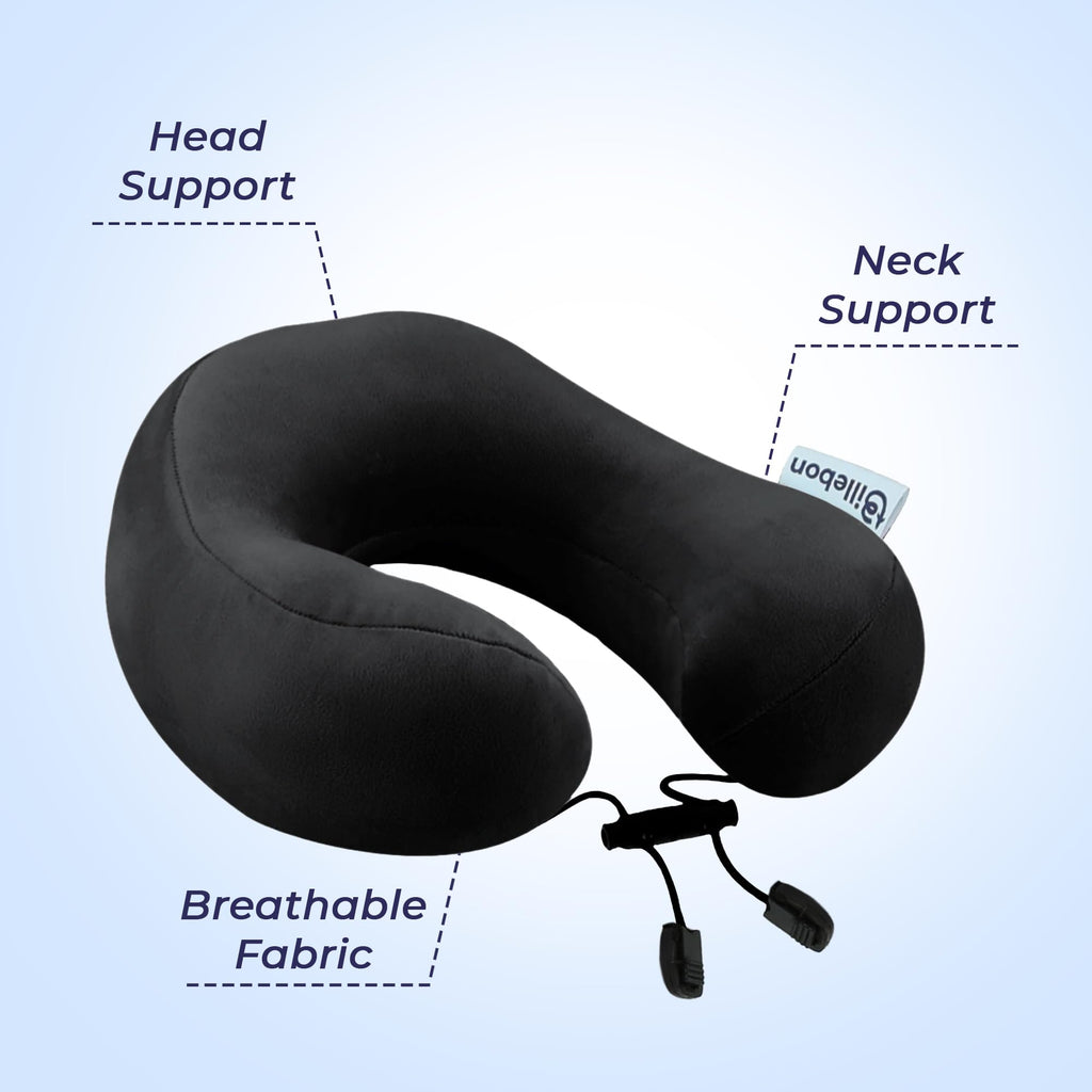 OYOSONABYMY Inflatable Travel Pillow, 2 PCS Inflatable Neck Pillow for Travel with Eye Mask Earplugs and Organiser Pouch, Blow up Neck Pillow for Airplane Trains Car and Office