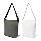ADYAN Canvas Bag Pack of 2 Cotton 12 Oz Reusable Canvas Tote Bag for Shopping Grocery DIY Painting and Crafts (1 Milky White and 1 Olive Green)