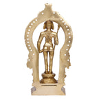 ARTVARKO Brass Lord Murugan Kartikeya Murugana Kumaraswamy Karthikeya Standing Idol with Peacock Swaminatha Skanda Murti Swami Ji Subrahmanya Swamy Height 10 Inch