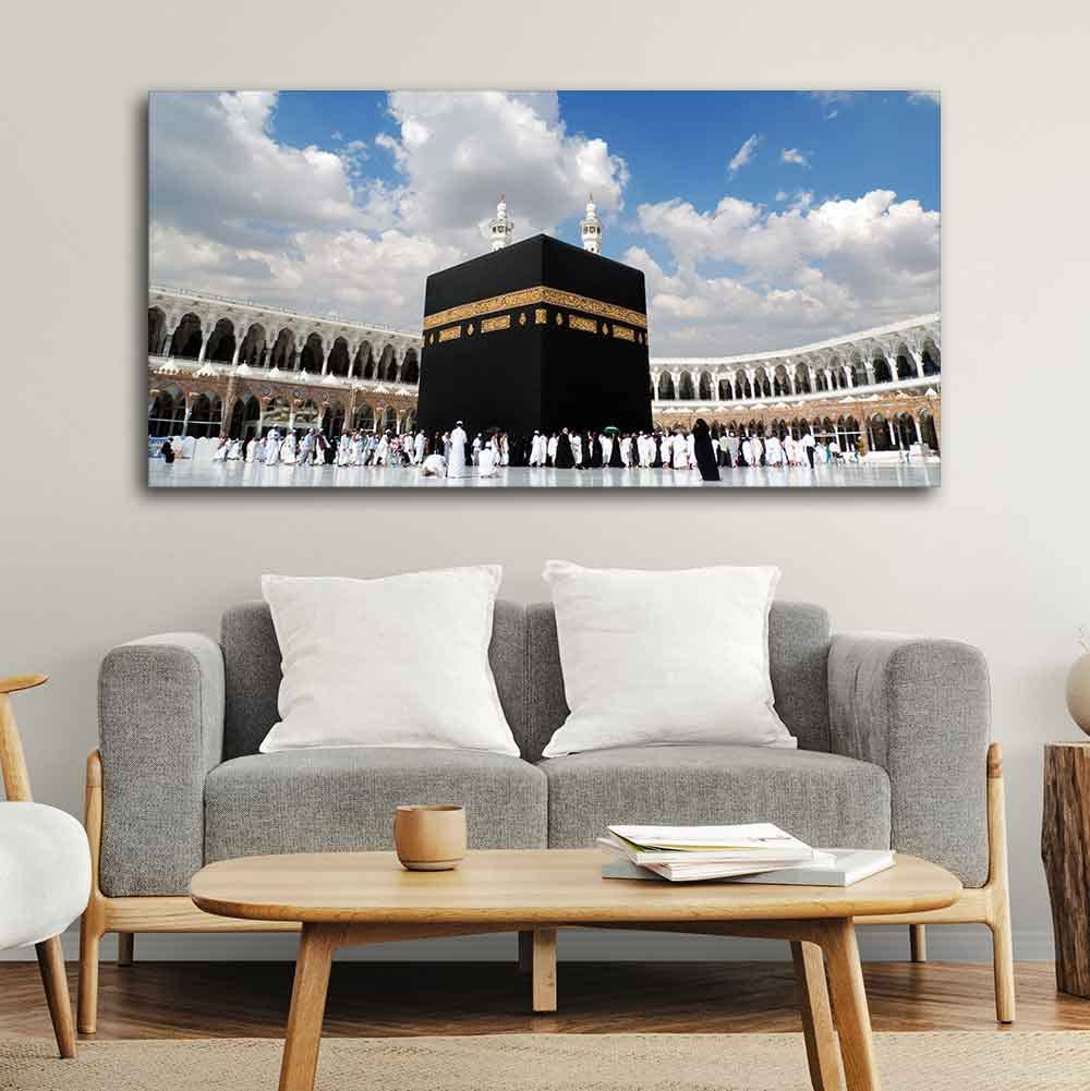VIBECRAFTS Makkah al-Mukarramah Premium Canvas Wall Painting With Frame for Living Room Drawing Room Home|Office|Gift (PTVCH_2205N)