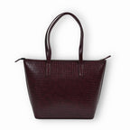 The Gusto Colossal-Premium Vegan Leather Tote Bag For Women, Big Size, Wine Stylish Handbag For Women With Zip Closure Fit For Office Bag, College, Travel Use Handcrafted In India, Brown