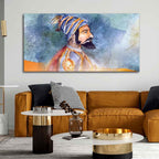VIBECRAFTS Canvas Paintings for Living Room Drawing Room Chhatrapati Shivaji Maharaj Canvas Wall Painting Fitted With Wooden Frame For Home | Office | Living Room | Gifts (PTVCH_2501)