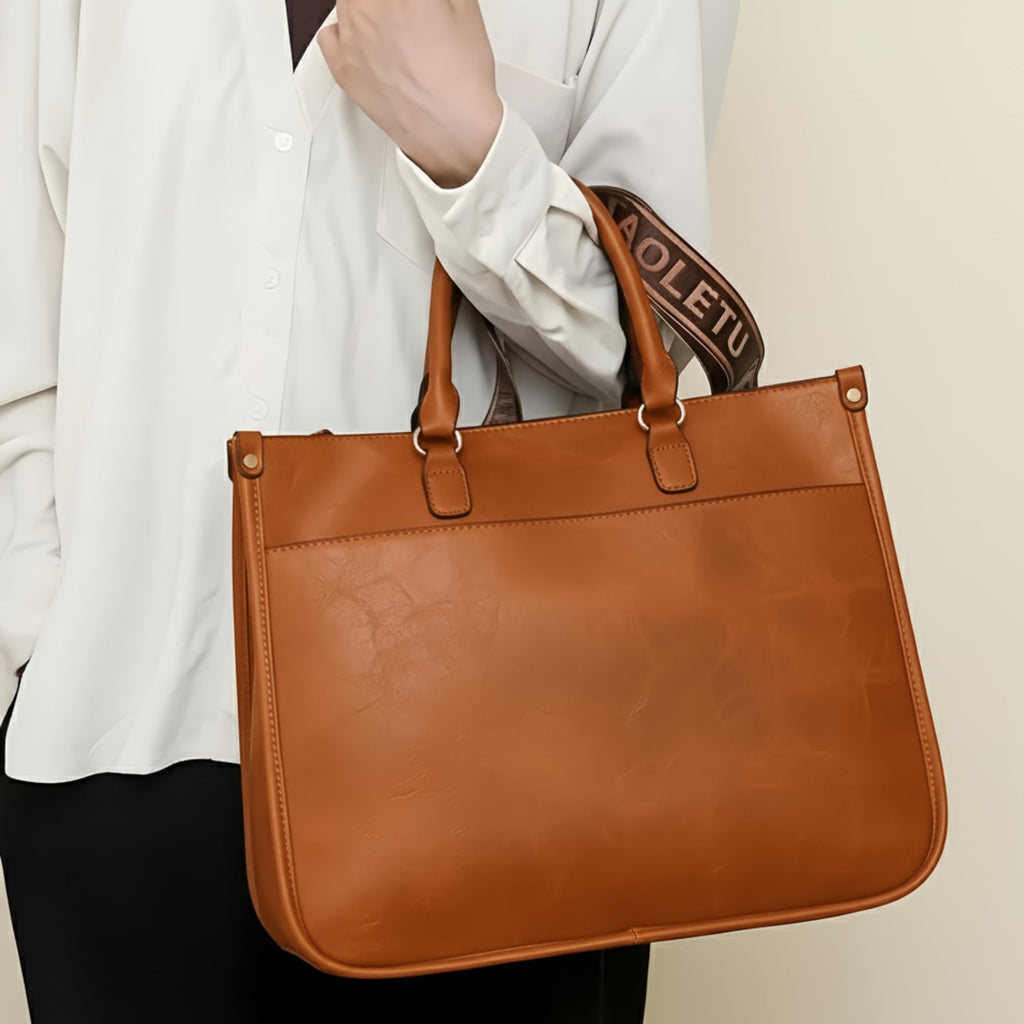 Gowloz Women's Faux Leather Handbag | Stylish Tote Bag with Adjustable Shoulder Strap | Office, Work & Daily Use Satchel Purse