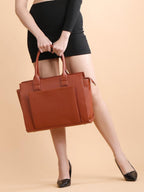 All About Her Elite Laptop Tote Bag (Tan)