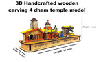 RUDRA BLESSING CENTER 3D Char dham Wood Tempal for Home Decoration and Gift kedarnath, Badrinath,Yamunotri, Gangotri 3D Wooden Handmade Temple