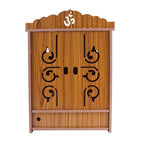 Jayeetbless MDF Wooden Large Door Temple for Home | Tabletop & Wall Mount Pooja Mandir | Wooden Mandir for Home & Office | 41 x 28 x 19 cm (455)