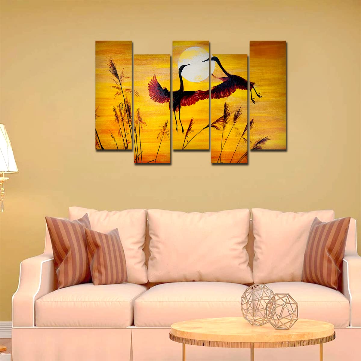 VIBECRAFTS 5 Piece Premium Wall Painting For Home|Office|Living Room|Gift (PTVC5Pcs3_7509) (Multi 6)