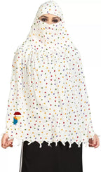 KEMZA Rayon Cotton Printed Long Scarf Cumming Mask For Women And Girls (Multicolor Hearts)