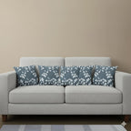 Trance Home Linen Set of 5 Premium Cotton 12x12 inch Cushion Covers for Sofa and Diwan | Small Cushion Covers – (12x12 inch | 30cmx30cm, Ginkgo Leaves Grey White) – Set of 5