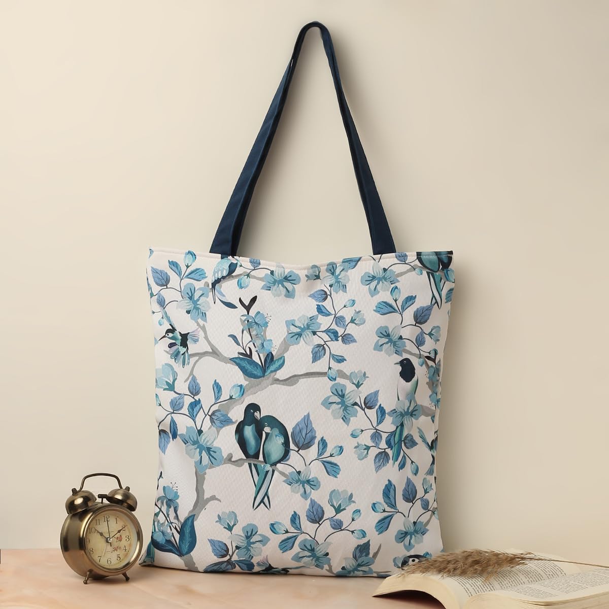 The Purple Tree Printed Canvas Tote - 1 Pc, Stylish Bags For Women
