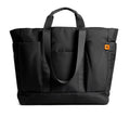 DailyObjects Idyll Tote Bag For Girls &Women | Crafted Using Soft-Touch & Water-Repellent Polyester | Polyfill Cushioning On The Inside | Holds Any Laptops Upto 14'' - Cabron Black