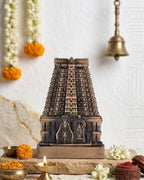 MH Metal Annamalaiyar Temple Idol, Tiruvannamalai Gopuram Design Showpiece, Traditional Hindu God Decor for Pooja Room, Home & Office, Spiritual Gift Item (Copper)