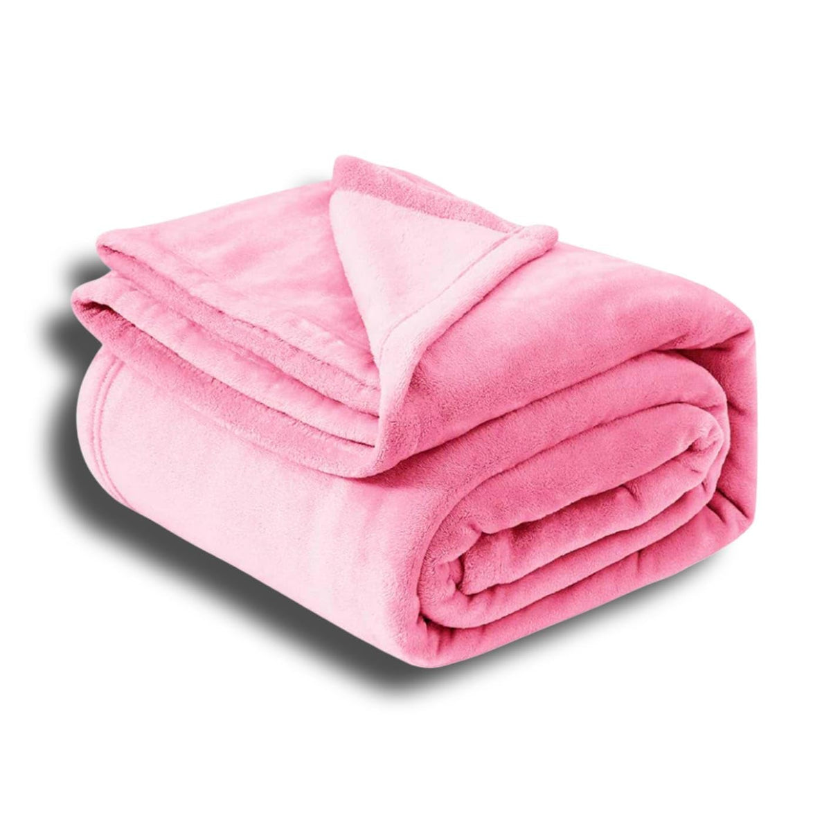 NAYU Cozy Heaven Super Soft Double Bed Fleece Blanket (90x100 Inch) | Ultra-Soft Fluffy Mid-Winter Blanket for Home & Bedroom | Lightweight & Comfortable Bedding (Pink) Kafalo