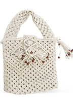 R.R.LALA Macrame Women Girl Handmade Cotton Boho Crochet Large Green Sling Bag Fashion Gift, Macrame Cotton bag Beach Bag Weekender Bag