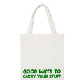 The Korhean Store Good Ways To Carry Your Stuff Aesthetic Tote Bag for College, Travelling, Shopping, Office, Beach & Daily Use, Ecofriendly & Reusable, Premium Canvas Cotton