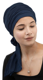 The Headscarves Women's Bamboo Viscose Prana Scarf (HS131_Navy)