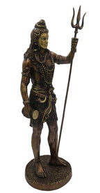 ARTVARKO Lord Shiva God Statue Big Size Brass Bhagwan Standing with Trishul Idol Sculpture Murti Height 2 Feet.