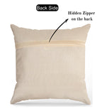 Stuffique Velvet Foil Cushion Covers 24 inch x 24 inch Set of 5, Cream