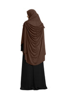 Mehar Hijab's Modest Women's stylish Drip Drop Texture Soft feel good fabric Ulema DD Side Slit & Tie Hijab (Cocco, XX-Large)