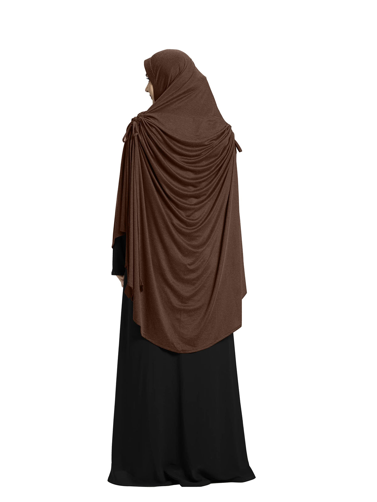 Mehar Hijab's Modest Women's stylish Drip Drop Texture Soft feel good fabric Ulema DD Side Slit & Tie Hijab (Cocco, XX-Large)