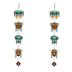 Artvibes Tribal Tiki Masks Wooden Wall Hanger for Home Decor | Living Room | Festive Decor | Decoration Wall Hanging Items | Wall Poster | Aesthetic Wall Art | Unique Gift Items (WH_5203N), Set of 2