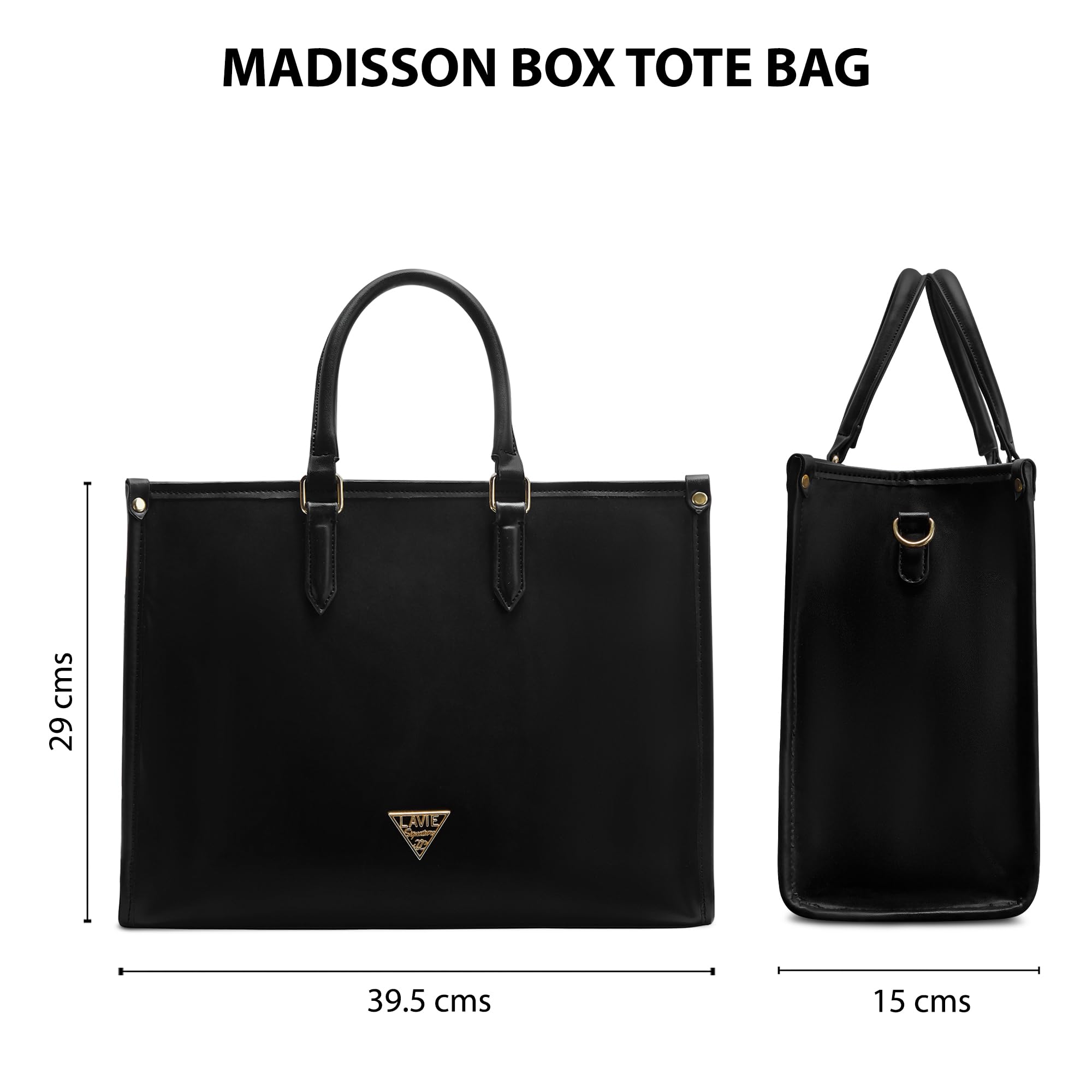 Lavie Signature Women's Madisson Box Tote Handbag for Women | Tote Bag for Work | Ladies purse | Stylish Shoulder Bag | Gift for Women