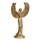 Artvarko Brass Egyptian Angel Pari Designer Tealight Dual Candle Holder Idol Statue for Dining Table Home Decorations Gift 12 Inch