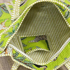 Yda fashion Handmade Quilted Cotton Tote Bag – Large Travel Shoulder Bag with Pockets, Lightweight & Durable – Stylish Printed Handbag for Daily uses (Pack of 2) (Multicolor4)